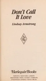 Cover of Don't Call It Love