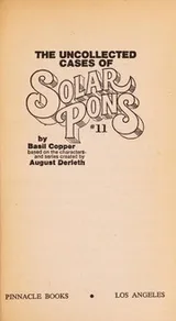 Cover of The Uncollected Cases of Solar Pons (Solar Pons, No 11)