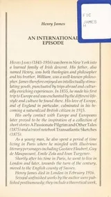 Cover of An international episode