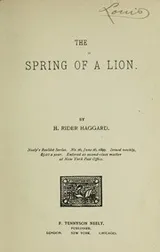 Cover of The spring of a lion