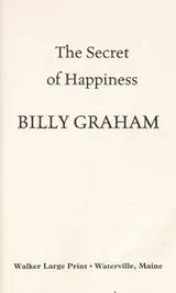 Cover of The secret of happiness