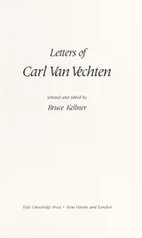 Cover of Letters of Carl Van Vechten