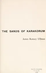 Cover of The sands of Karakorum