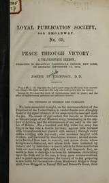 Cover of Peace through victory