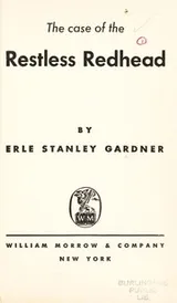 Cover of The case of the restless redhead