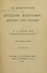 Cover of An introduction to English economic history and theory
