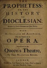 Cover of The prophetess, or, The history of Dioclesian