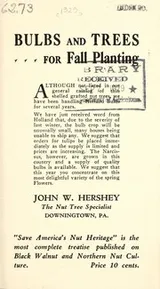 Cover of Bulbs and trees for fall planting