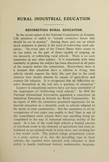 Cover of Rural industrial education