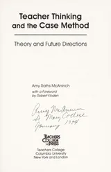Cover of Teacher thinking and the case method