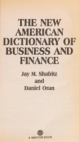 Cover of The new American dictionary of business and finance