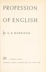 Cover of Profession of English