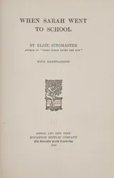 Cover of When Sarah went to school