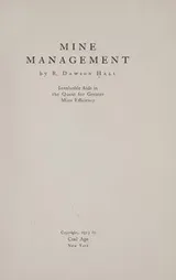 Cover of Mine management