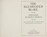 Cover of The illuminated Blake