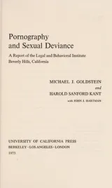 Cover of Pornography and sexual deviance