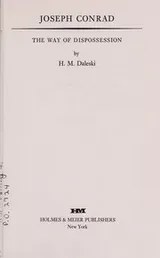 Cover of Joseph Conrad, the way of dispossession