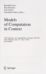 Cover of Models of Computation in Context