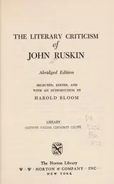 Cover of The literary criticism of John Ruskin