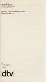 Cover of Gefahrliche praxis kriminalroman