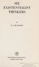 Cover of Six existentialist thinkers