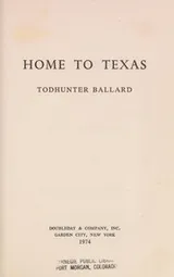 Cover of Home to Texas