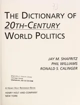 Cover of The dictionary of 20th-century world politics