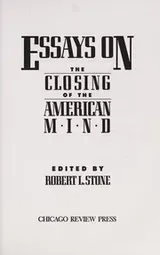 Cover of Essays on the closing of the American mind