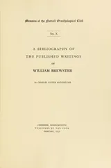 Cover of A bibliography of the published writings of William Brewster