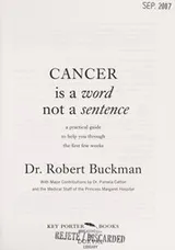 Cover of Cancer is a word not a sentence
