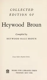 Cover of Collected edition of Heywood Broun