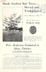 Cover of Hardy grafted nut trees ... moved and transplanted "the Hershey way"