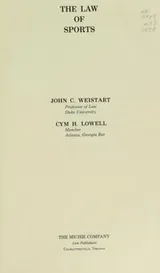 Cover of The law of sports