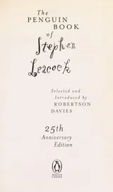 Cover of The Penguin book of Stephen Leacock