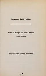 Cover of Drugs as a social problem
