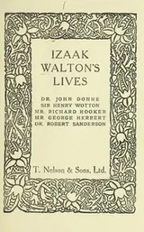 Cover of Izaak Walton's lives