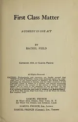 Cover of First class matter