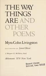 Cover of The way things are, and other poems