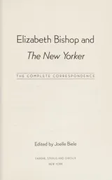 Cover of Elizabeth Bishop and The New Yorker