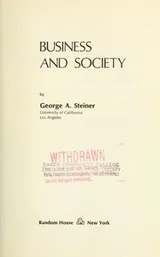 Cover of Business and society