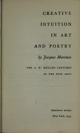 Cover of Creative intuition in art and poetry