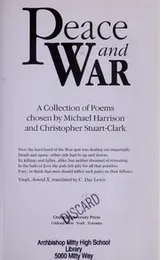 Cover of Peace and war