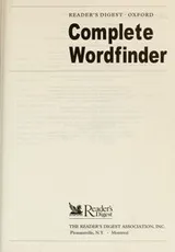 Cover of Reader's Digest Oxford complete wordfinder