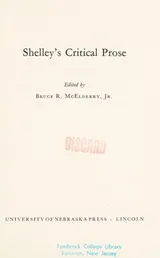 Cover of Shelley's critical prose