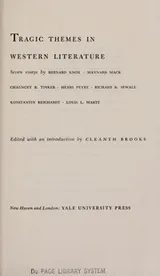 Cover of Tragic themes in Western literature. 7 essays by Bernard Knox [u. a.]