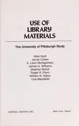 Cover of Use of library materials