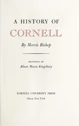 Cover of A history of Cornell