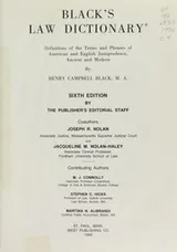 Cover of Black's law dictionary