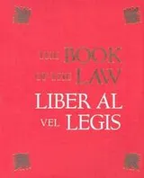 Cover of The book of the law, Liber al vel legis, with a facsimile of the manuscript as received by Aleister and Rose Edith Crowley on April 8,9,10, 1904 e.v.