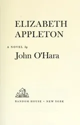Cover of Elizabeth Appleton : a novel